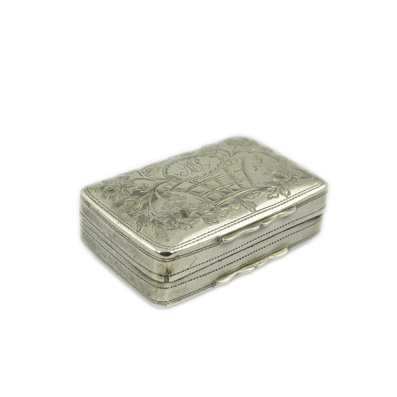 An early George IV silver rectangular vinaigrette, by Simpson & Son